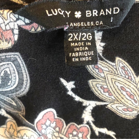 Lucky Brand Women’s Floral Print Boho Peasant Blouse Size 2x - Picture 11 of 11
